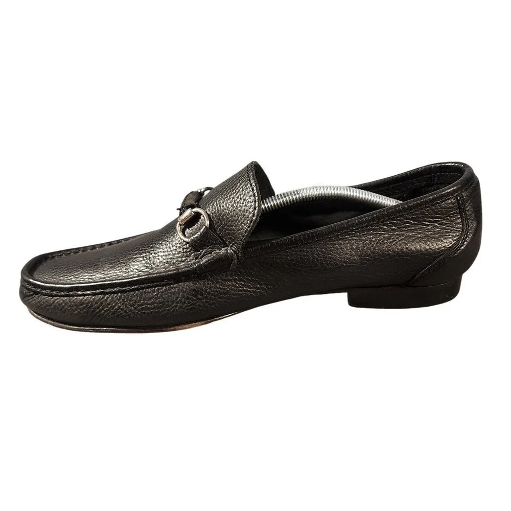 Sandro Moscoloni Leather Monk Strap Loafers Shoes Mens Size 13 Black Dress Spain